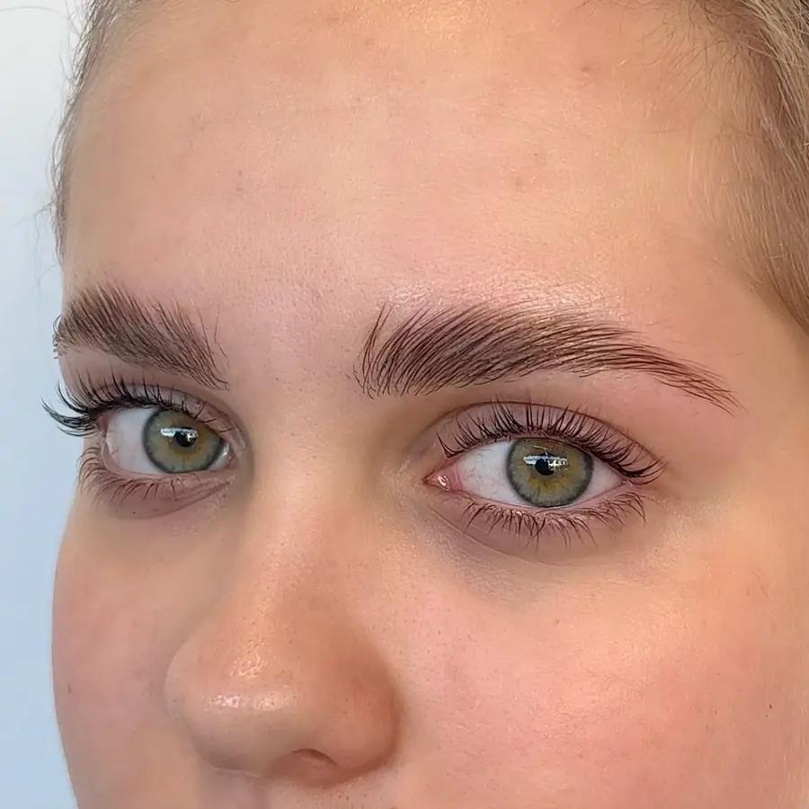 Brows and lashes finished
